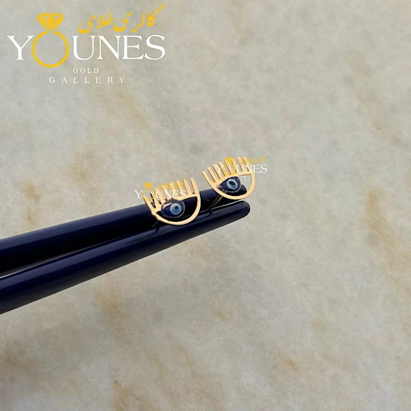 گوشواره طلا میخی کیارا چشم نظر